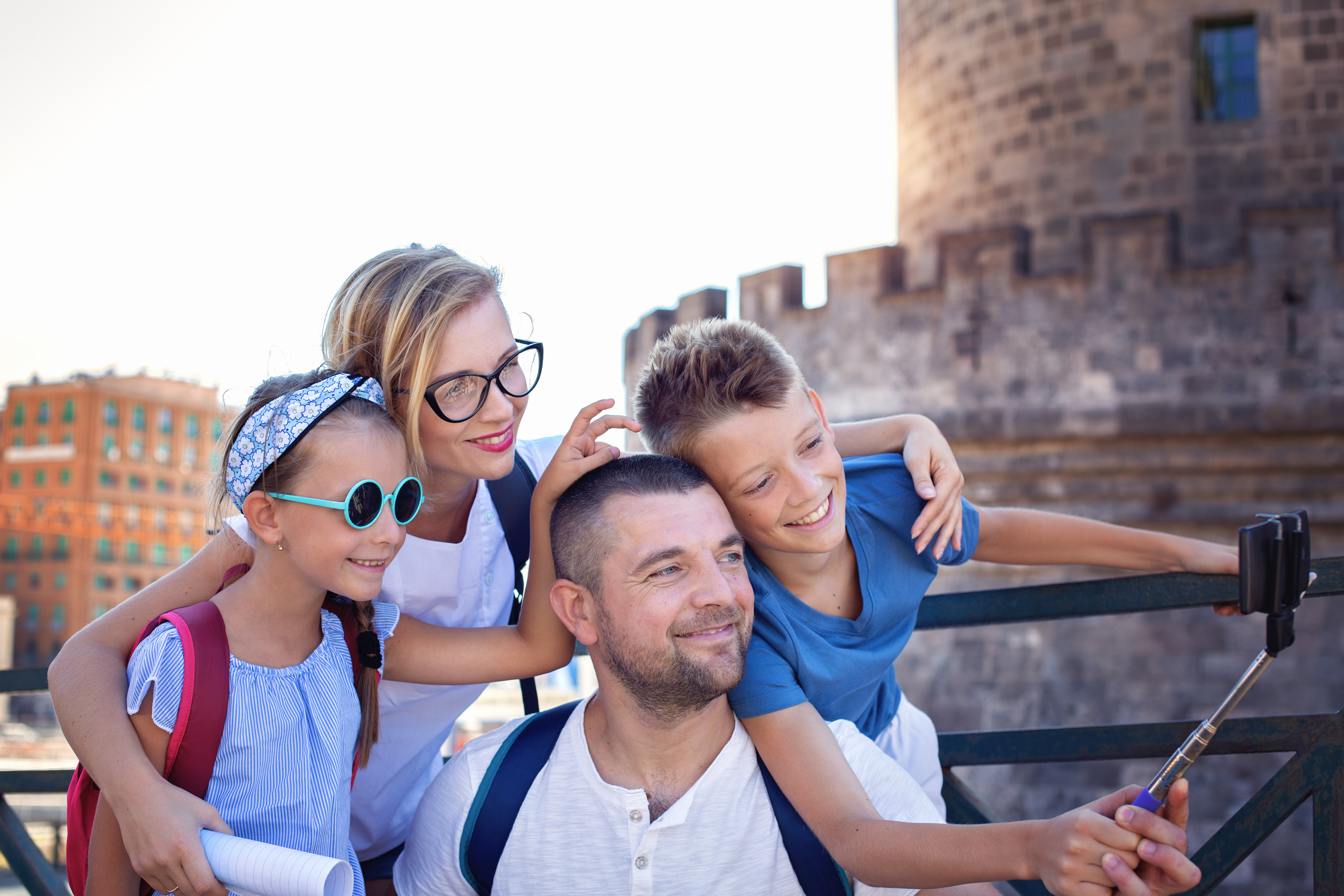 Famiglia a Castel Nuovo